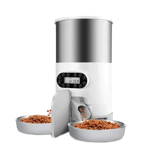 “Automatic Cat Feeder – Dispenses food on schedule | 4L capacity”
