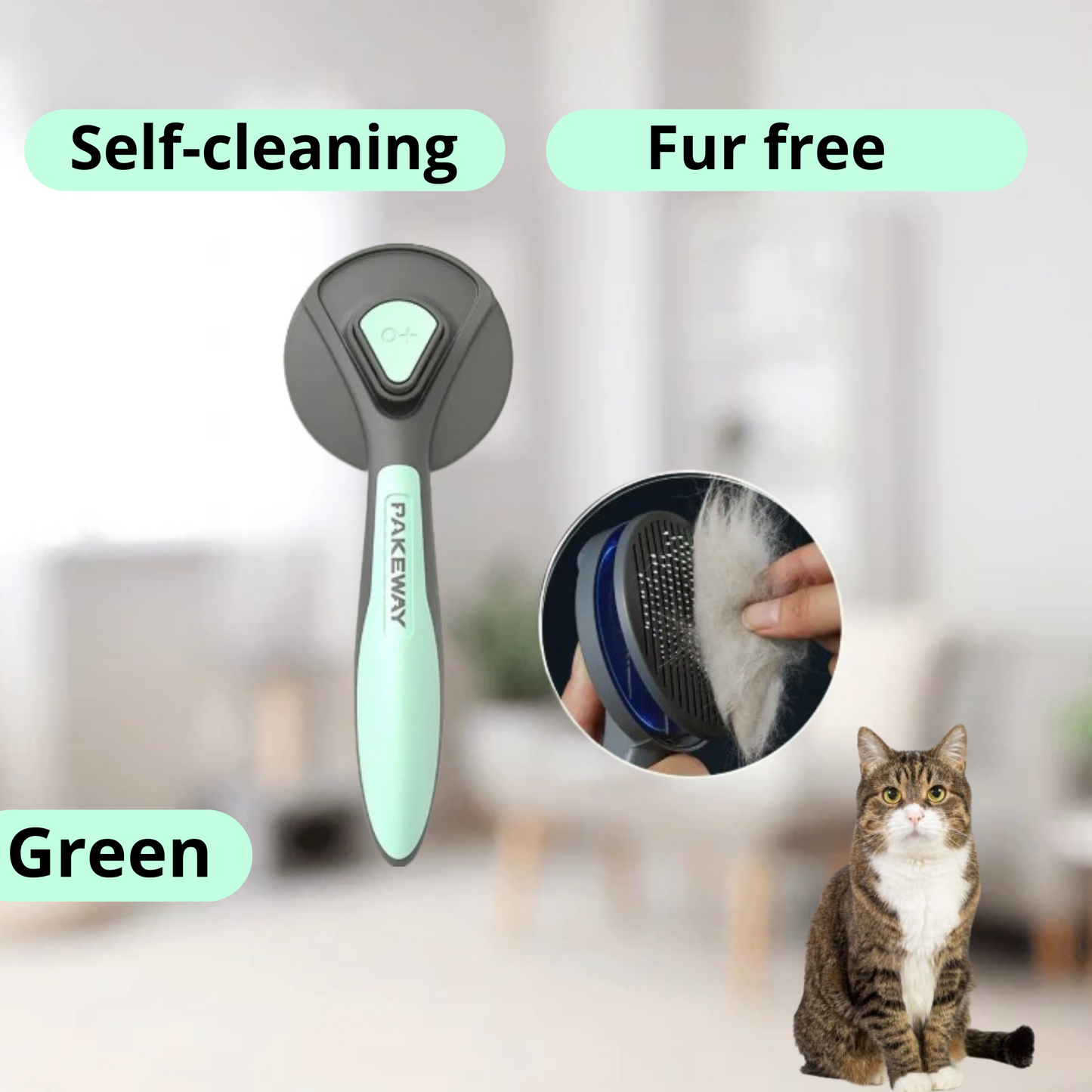 Pet Grooming Glove – Comb & massage while you pet | Easy fur removal