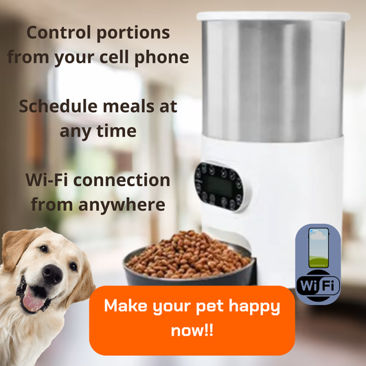 “Automatic Cat Feeder – Dispenses food on schedule | 4L capacity”